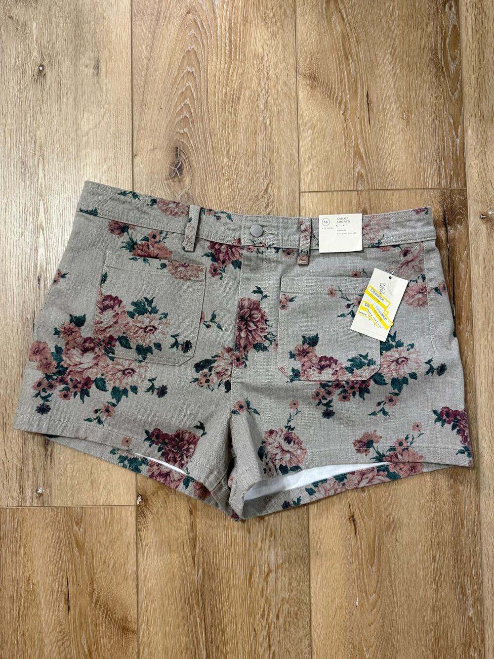 Universal Thread Floral Sailor Shorts Size 16 NWT High Rise Cottagecore